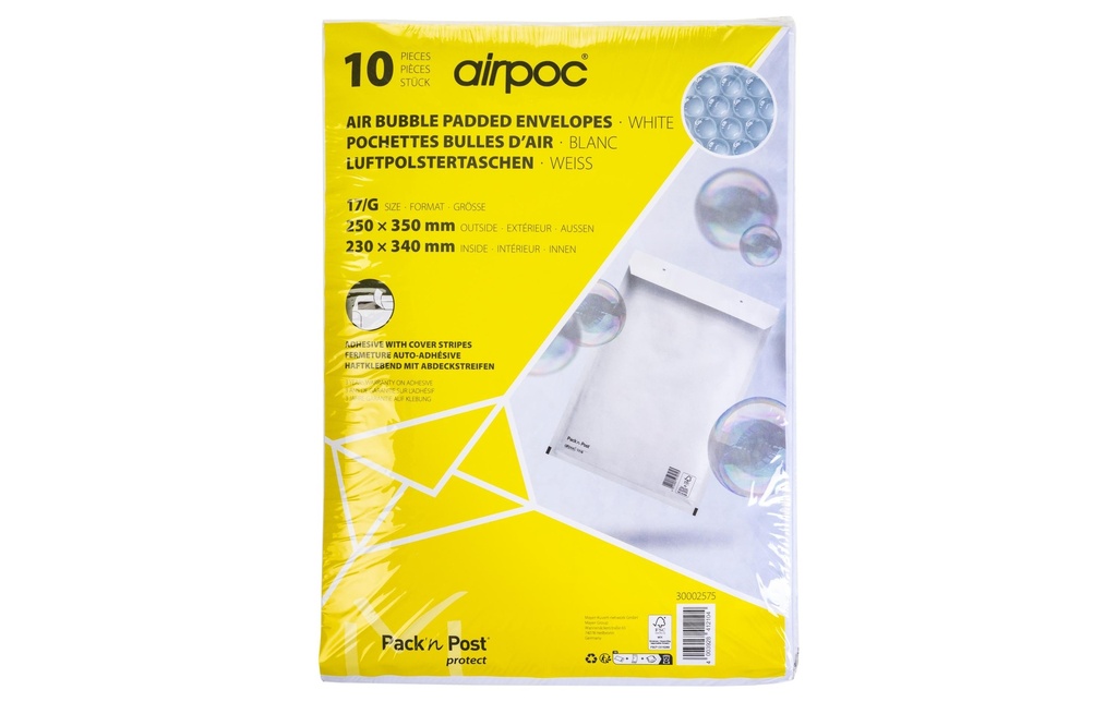 office focus Pochette rembourrée à bulles d’air Office Focus 240 x 340 mm, 10 pièces