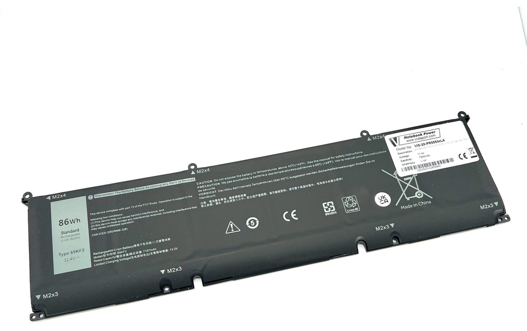 Vistaport Batterie pour Dell Alienware M15/M17, G7, Precision 5550, XPS