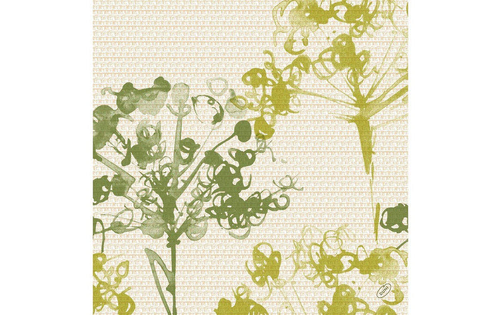 Duni Serviettes en papier Green Umbles 40 cm x 40 cm, 60 Pièce/s