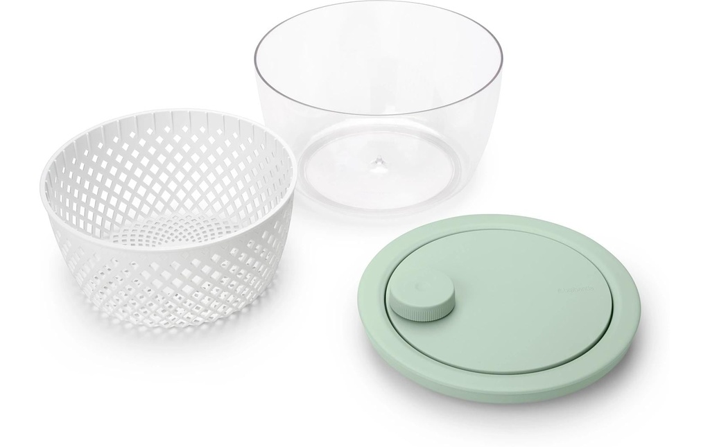 Brabantia Essoreuse à salade Tasty+ 25 cm, Transparent/Vert