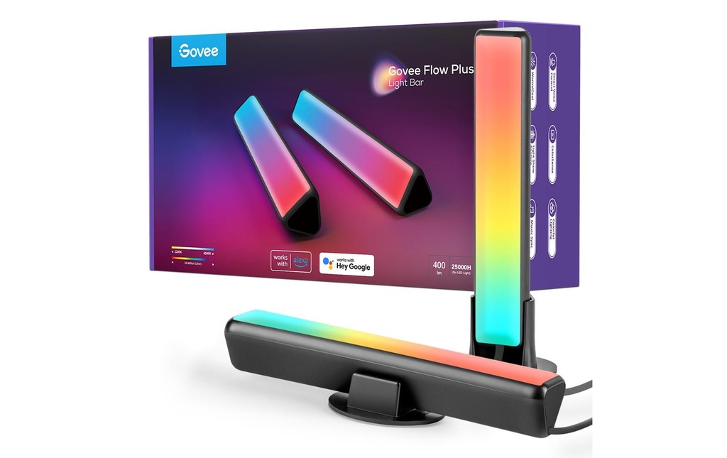 Govee Rampe lumineuse Flow Plus, RGBICWW, WiFi + Bluetooth