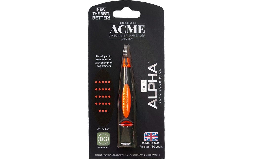 ACME Sifflet haute fréquence Alpha 210.5, noir/orange