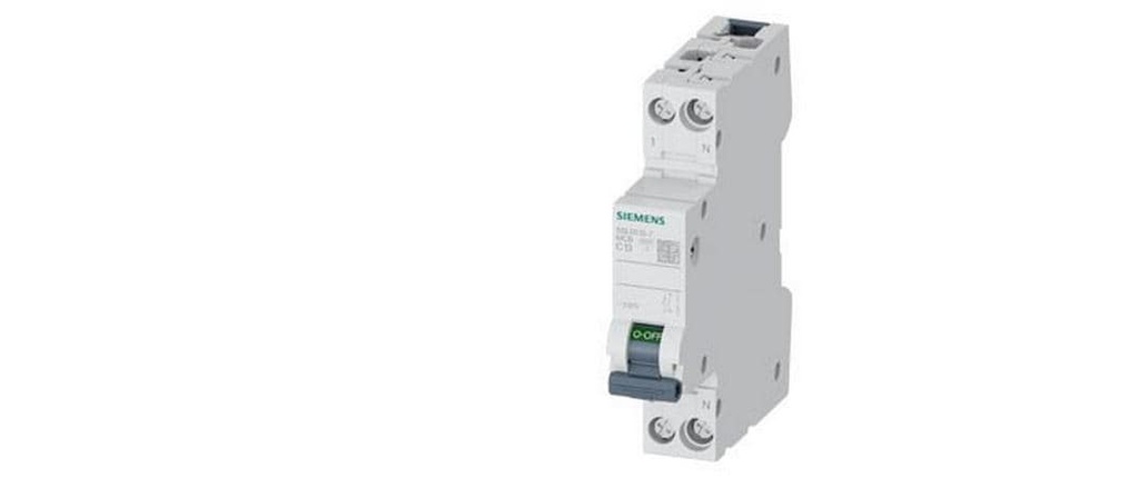 Siemens Disjoncteur de protection de ligne 230 V 6kA, 1+N-pôle/1TE C13