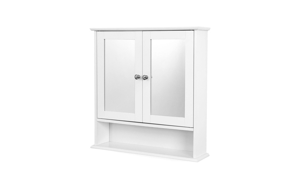 VASAGLE Cabinet de curiosités, 56 x 13 x 58 cm, blanc