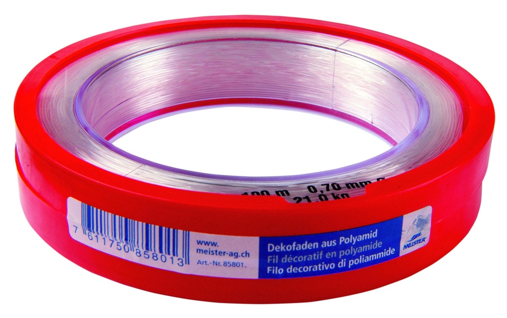Meister Fil de décoration Ø 0.7 mm, 100 m, 21 kg, Transparent