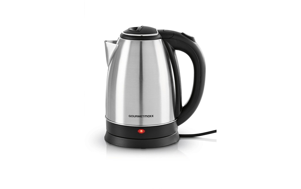 GOURMETmaxx Bouilloire 1.8 l, Noir/Argenté