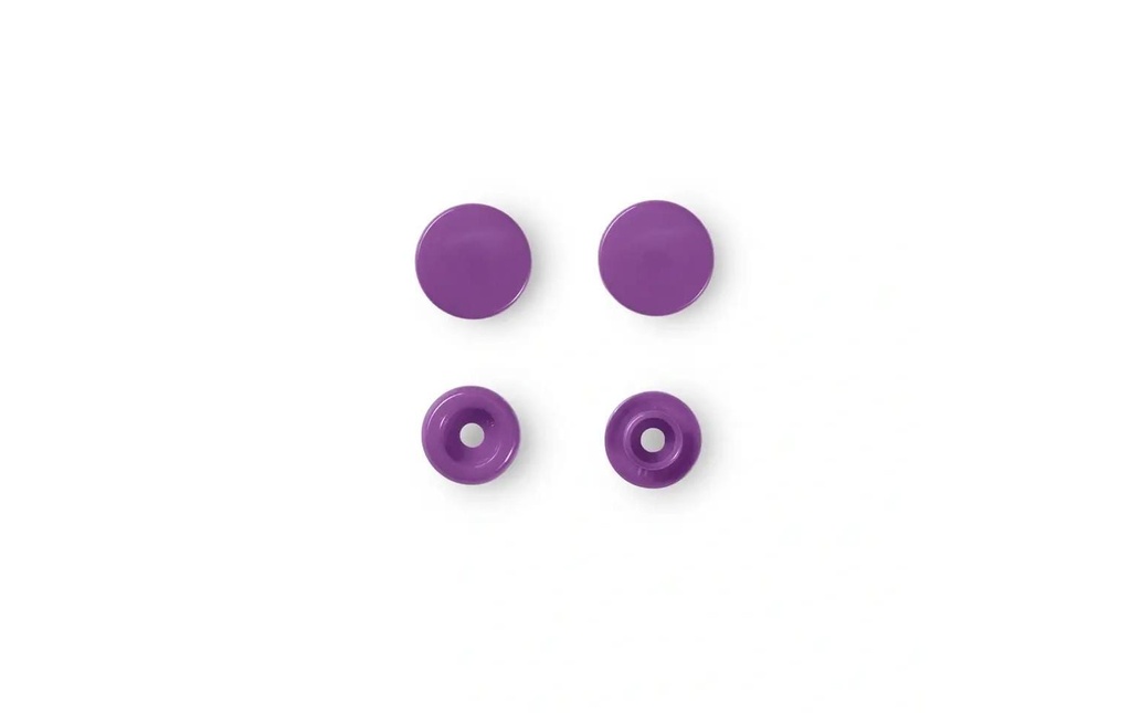 Prym Boutons poussoirs Boutons de couleur Violet, Ø 12,4 mm, 30 pièces