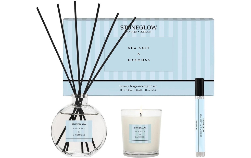 Stoneglow Coffret cadeau Sea Salt & Oakmoss 3 pièces, 120 ml