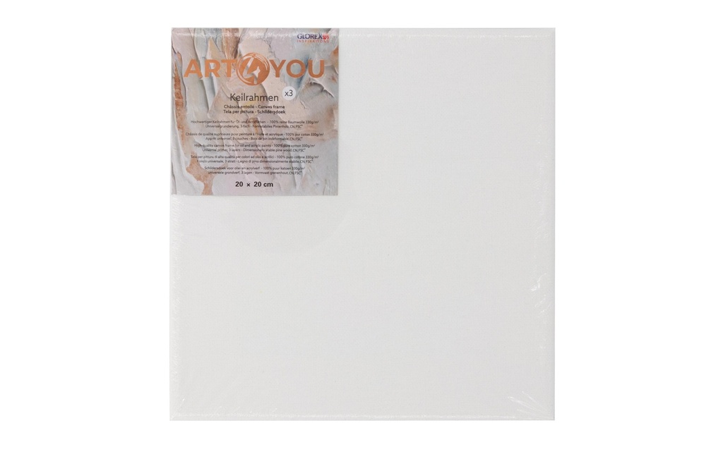 Glorex Châssis 20 x 20 cm, 1.7 cm