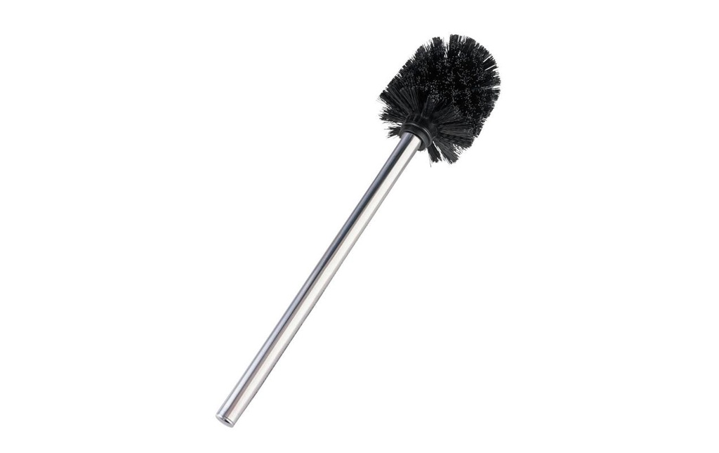 Wenko Brosse WC Brillant Ø 8 x 35 cm Noir/Argenté