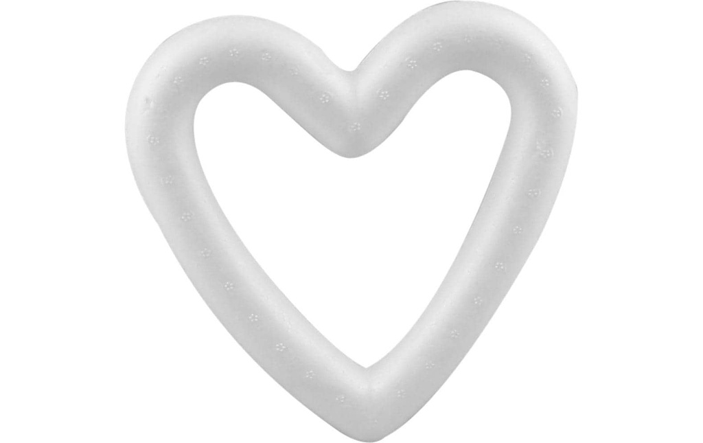Creativ Company Cœur en polystyrène 1 pièce, blanc