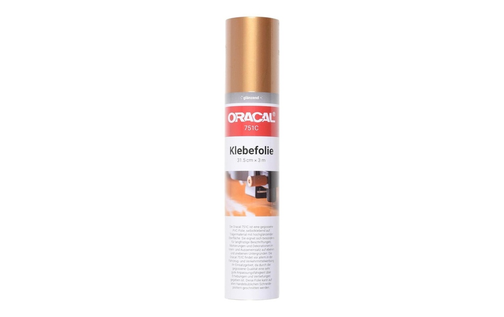 ORAFOL Film de vinyle Oracal 751C / 31.5 x 300 cm Or métallisé