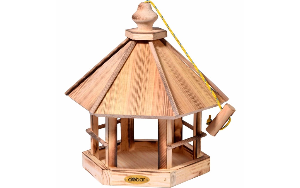 dobar green label Distributeur de nourriture Caliente à suspendre, 29 x 29 x 34 cm, bois