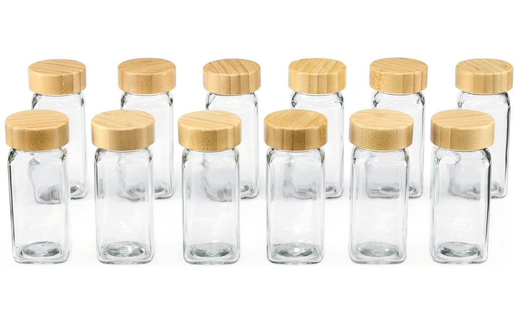 GOURMETmaxx Set de verres à épices 120 ml, Transparent/Brun