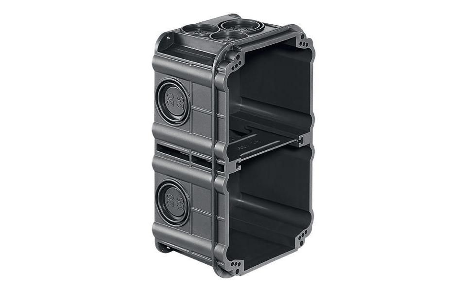 WEIBEL Boîte d’encastrement Basic 2 x 1 avec essai au fil incandescent 850°C