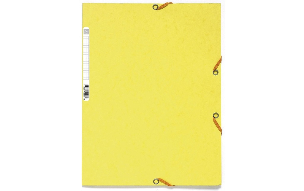 Exacompta Portfolio à ruban élastique A4 Jaune clair, 250 feuilles