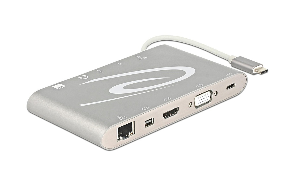 Delock Station d'accueil USB 3.1 Typ-C – HDMI/MiniDP/VGA/SD/USB-A