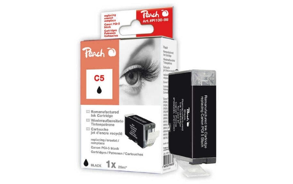 Peach Encre pour Canon PGI-5 noir