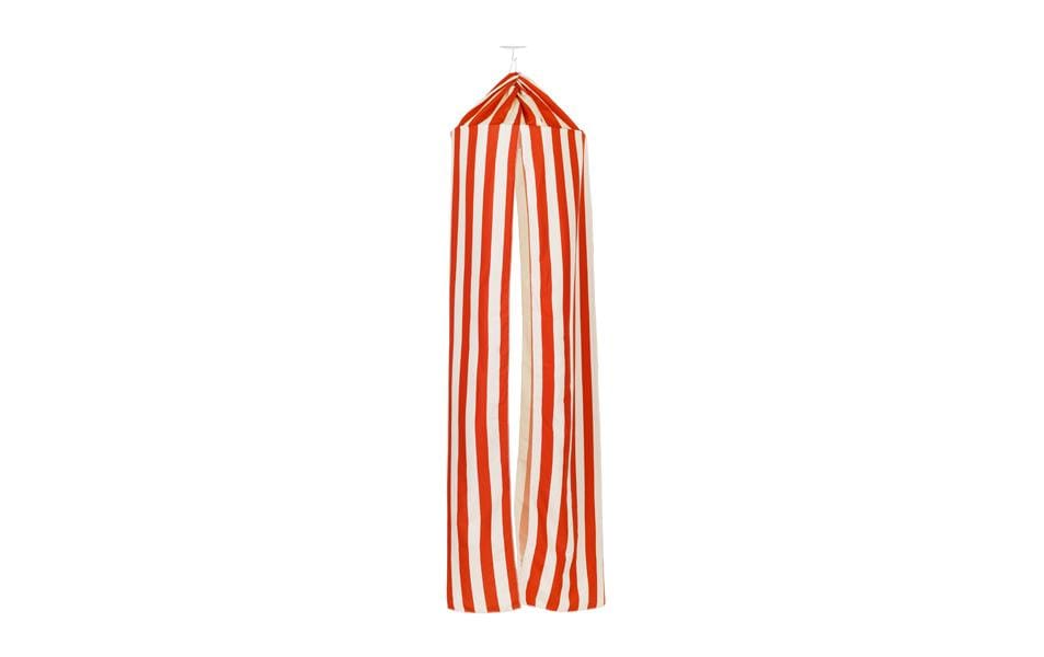 Partydeco Accessoires de fête Baldaquin de cirque, 60 x 232 cm, rouge / blanc