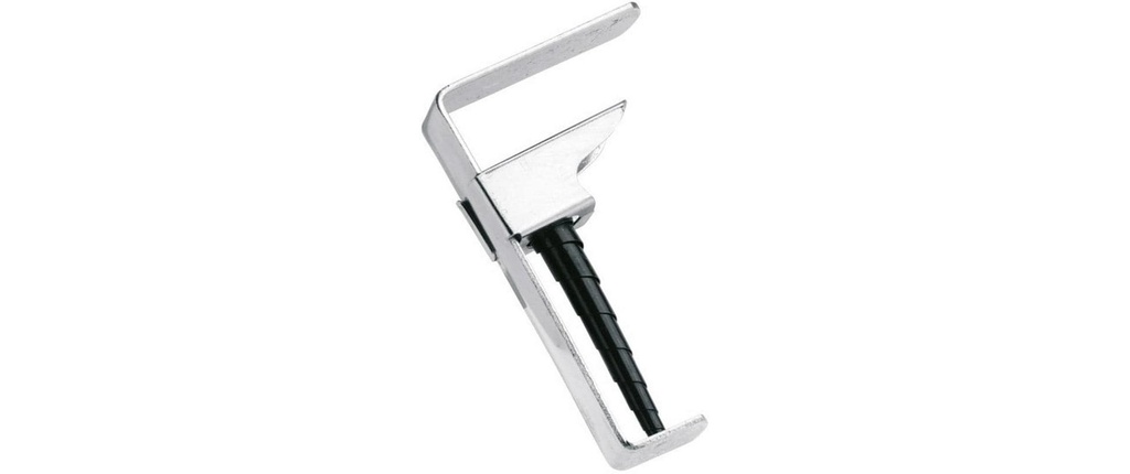 GEFU Pince nappe Fermo 4 pièces, Noir/Argenté