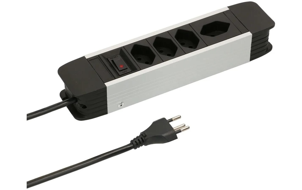 Max Hauri Bloc multiprises 4 x T13 Avec interrupteur