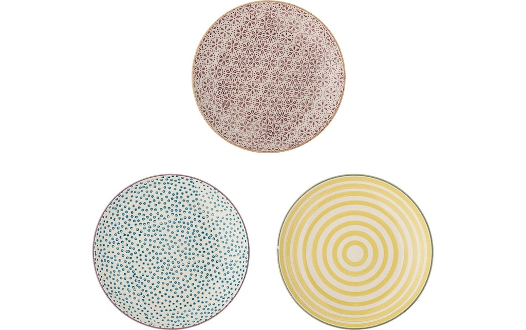 Bloomingville Assiette Patrizia, faïence, ∅ 16 cm, assorti