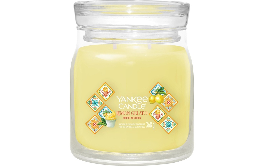 Yankee Candle Signature Bougie parfumée Lemon Gelato 368 g