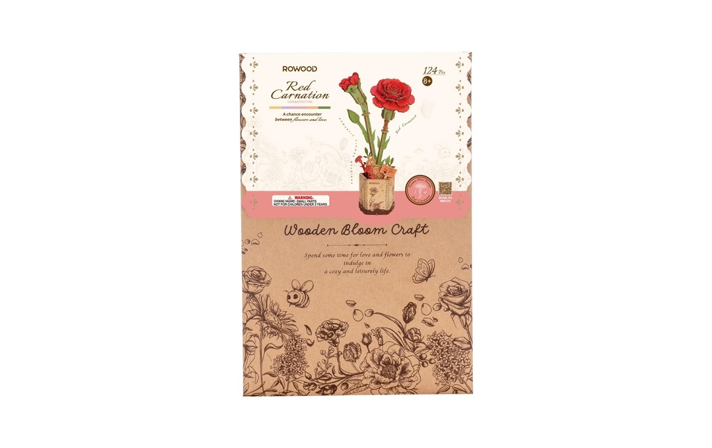 Rowood Kits de montage Red Carnation 124 pièces