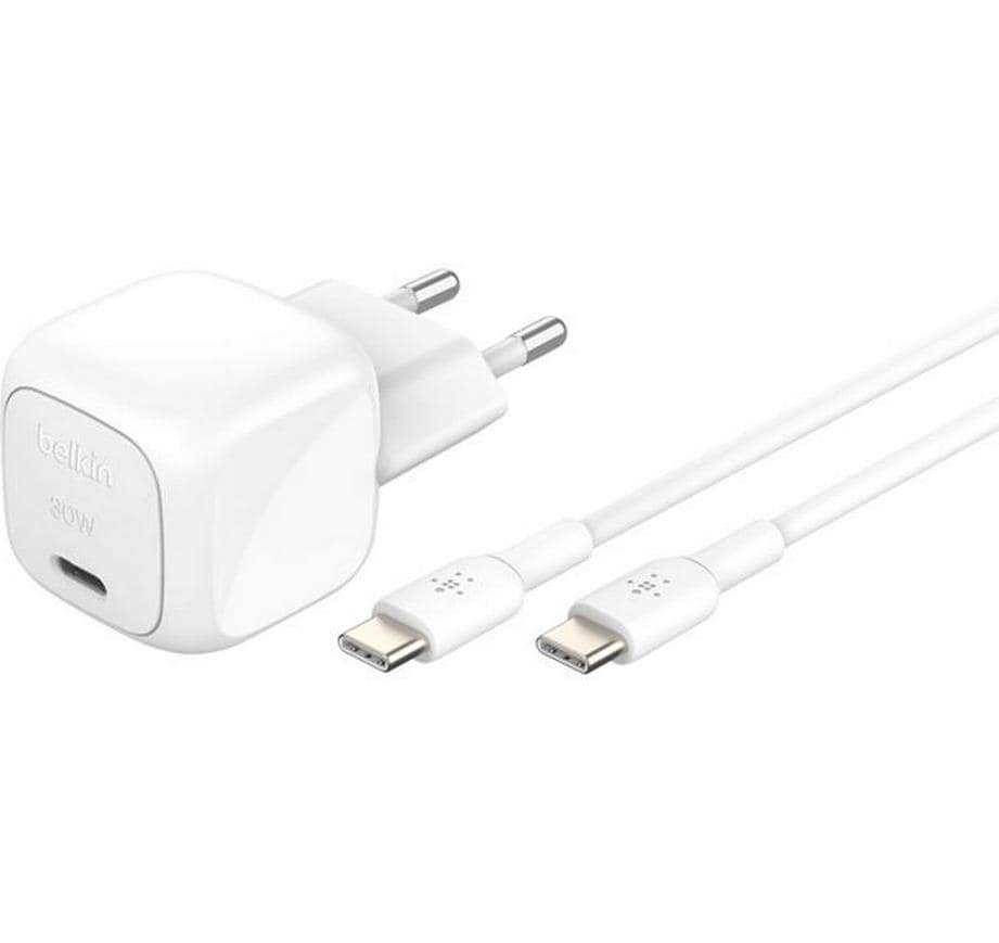 Belkin Chargeur mural USB BoostCharge avec câble 30 W, blanc