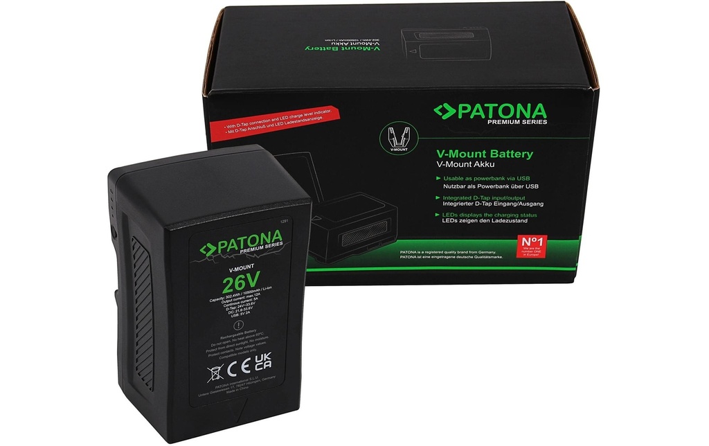 Patona Batterie Premium pour les lampes LED et les caméras vidéo