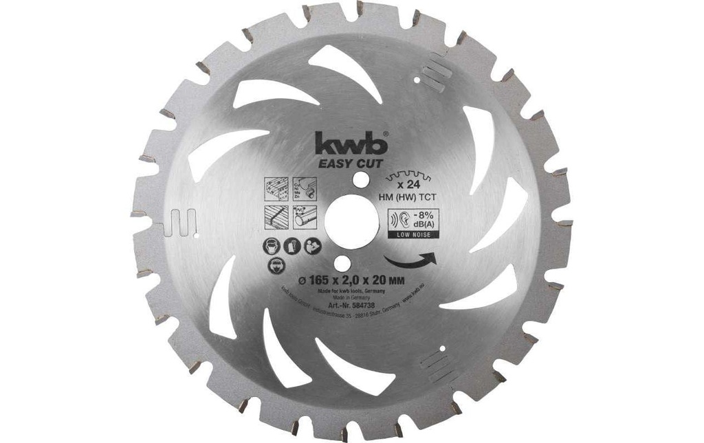 kwb Lame de scie circulaire Akku-Top Ø 165 x 20 mm