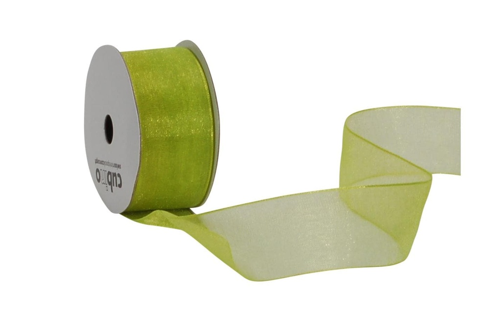 Spyk Bande d'organza Organsa 25 mm x 6 m, Vert clair