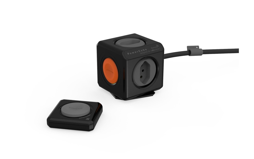 Allocacoc Bloc multiprises de table PowerCube Extended remote 4x T13 noir
