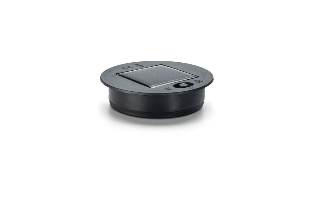 STT Panneau solaire ronde, 600 mAh Noir