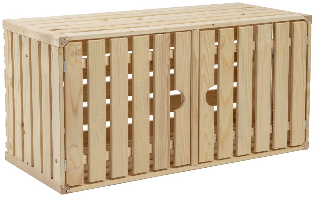 Holz Zollhaus Caisse au bois A 70 x 35 cm, avec porte Bois suisse