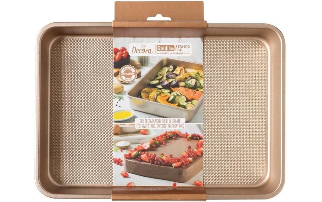 Decora Moule de cuisson Or rose, 34.7 x 24.5 x 5.5 cm