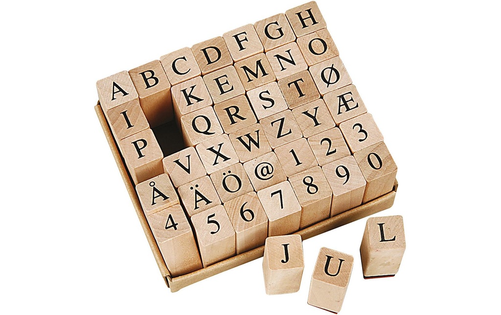 Creativ Company Set de tampons lettres/chiffres 42 parties