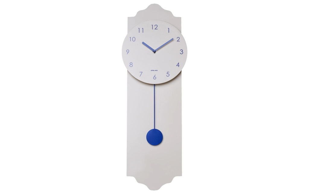 Chic Mic Horloge murale Pendelum Clock 24 x 70 cm, gris
