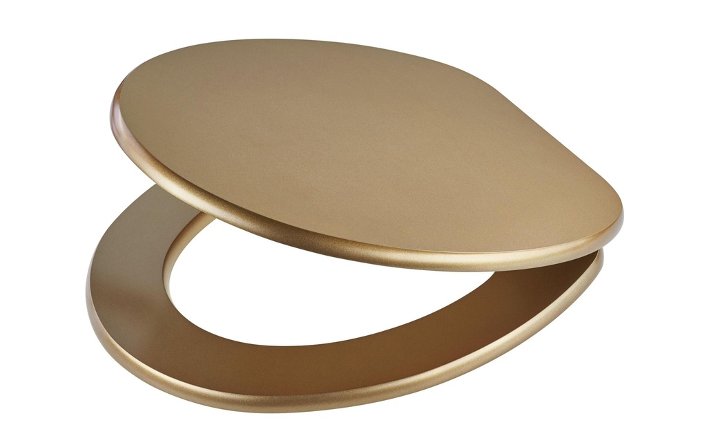 diaqua® Siège de toilette Madrid Abaissement automatique, couleur cuivre