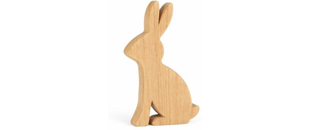 CHALET Présentoir Lapin Hugo S 23 x 2 x 14 cm, Nature