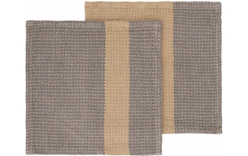 Blomus Torchon à vaisselle Gano 2 Pièce/s, Beige/Gris
