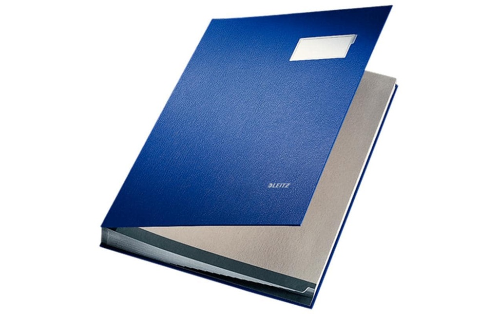 LEITZ Livre de signature bleu