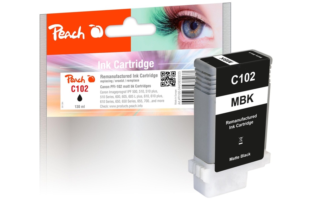 Peach Encre Canon PFI-102 Matte Black