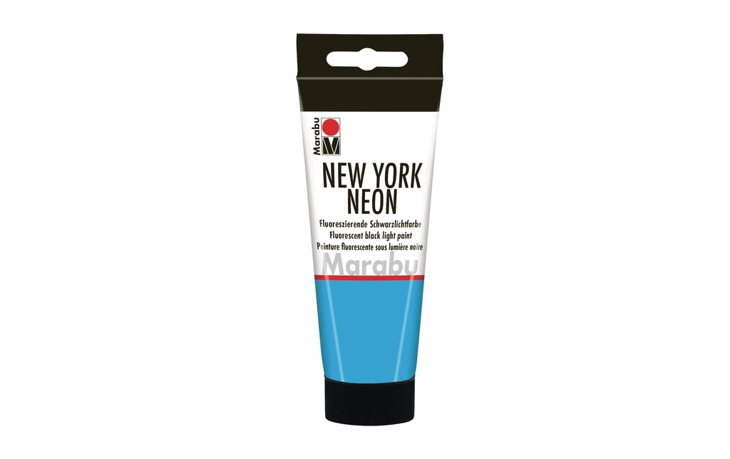 Marabu Peinture fluorescente sous lumière noire New York Neon 100 ml, Bleu