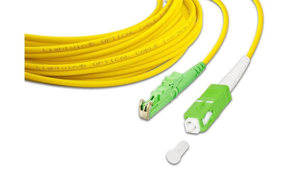 Lightwin Câble patch à fibre optique SM E2000/APC – SC/APC, OS2, Simplex, 5 m
