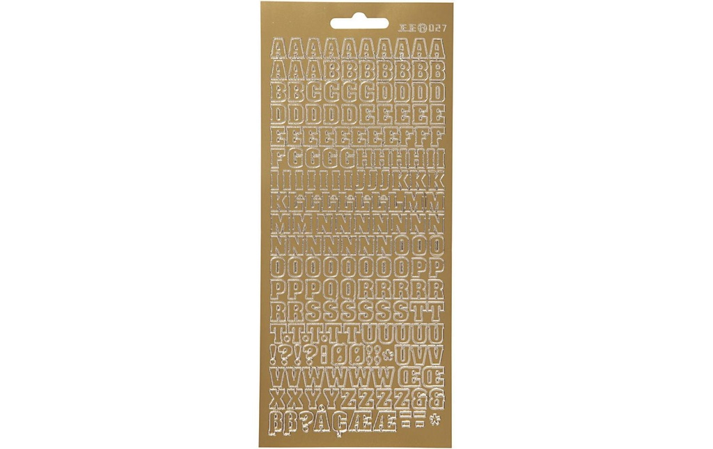 Creativ Company Autocollant métallisé 10 cm x 23 cm Lettres, or, 1 feuille