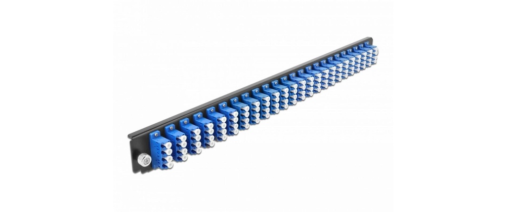Delock Plaque de distribution Panneau avant 24 ports LC Quad OS2 SM bleu
