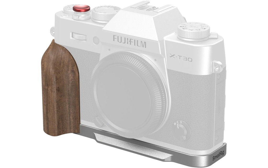 Smallrig Angle en L FUJIFILM X-T30 III avec manche en bois, argent