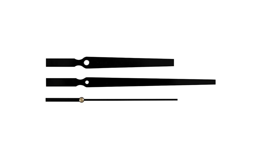 Creativ Company Aiguilles de montre Noir, 3 pièces