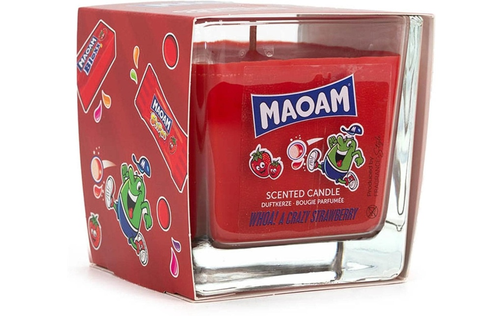 balthasar Bougie parfumée Maoam Crazy Strawberry 8 x 8 cm, 200 gr